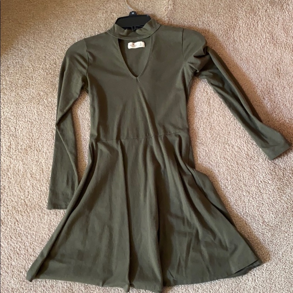 Hollister olive green dress